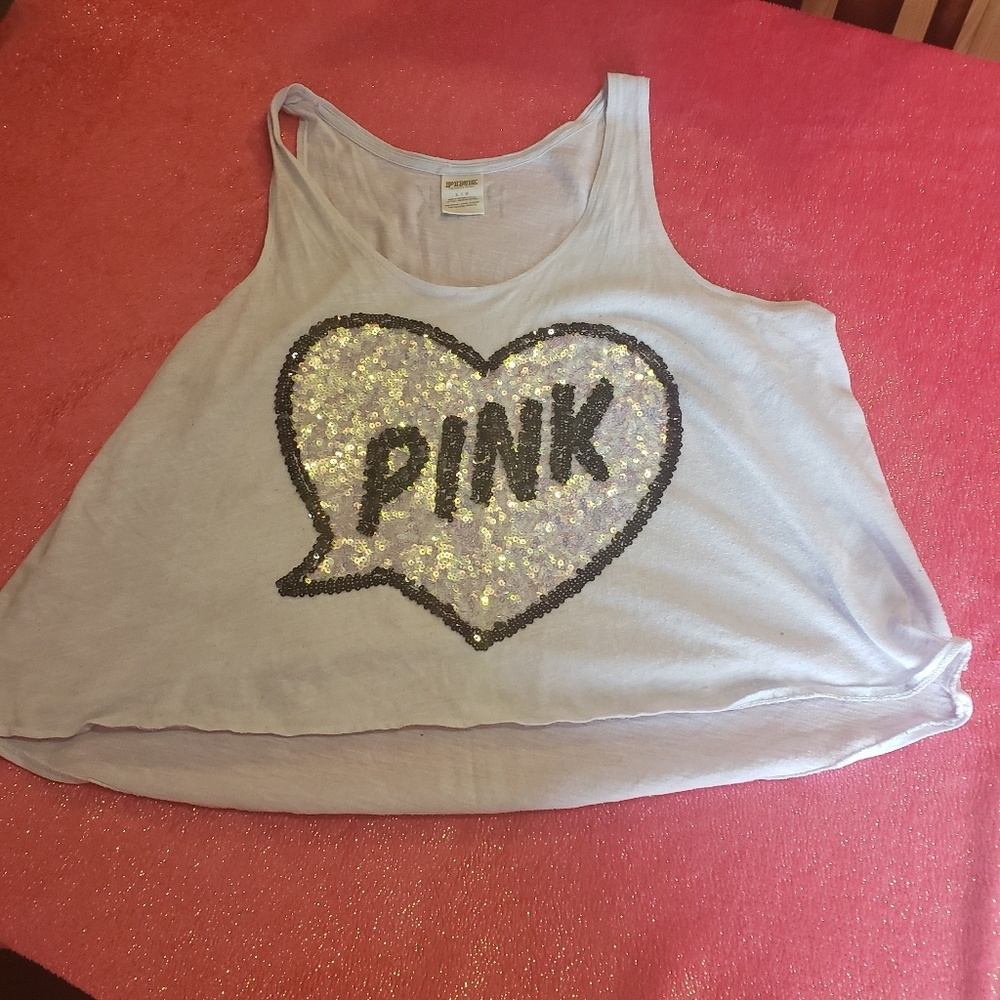 VS PINK Bling Flowy Tank Top